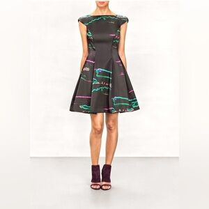 & OTHER STORIES Sculptural Shape Black Multi Cocktail DRESS size 4